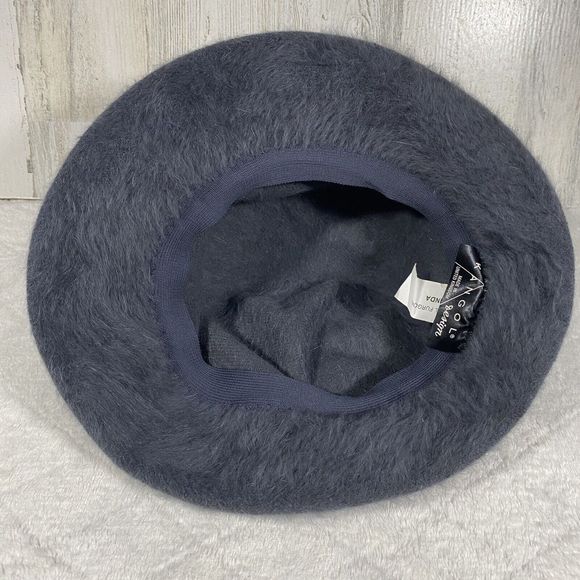 Vtg 90's Kangol Furgora Linda Bucket Hat Blue Gray Angora Fur Y2K Bow Classic - Picture 5 of 8